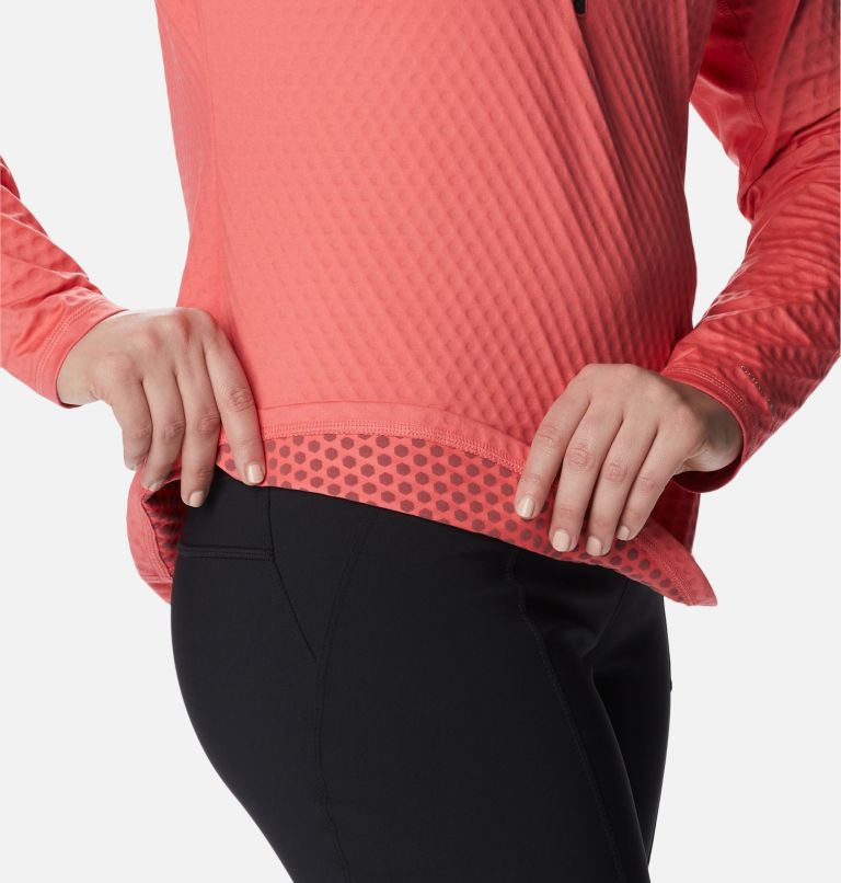 Thumbnail: Women's Bliss Ascent Half Zip Shirt, Color: Blush Pink, image 5