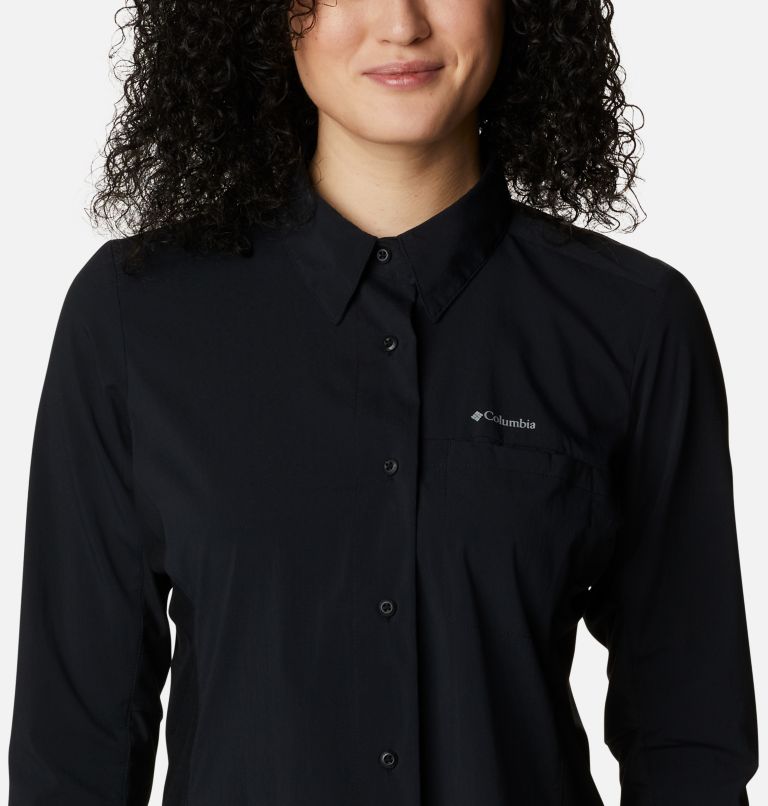 Chemise à manches longues Claudia Ridge Femme, Color: Black, image 4