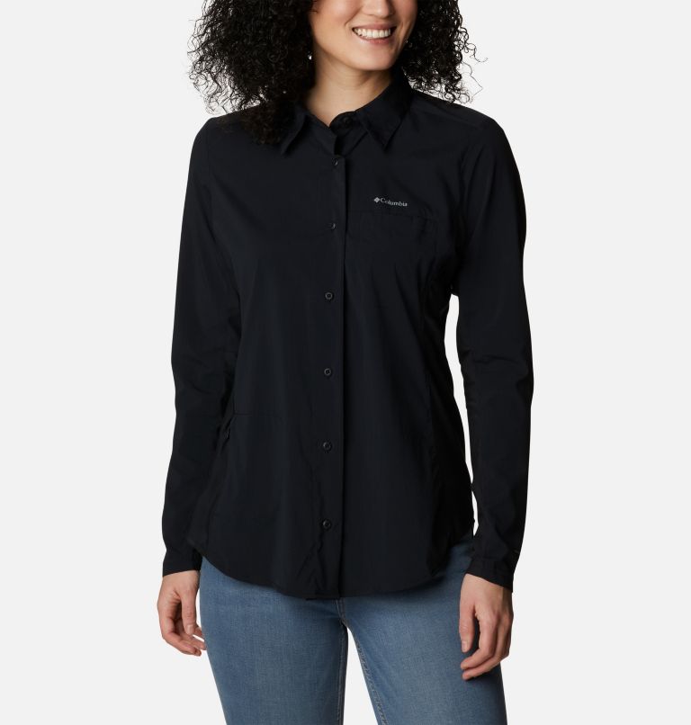 Chemise à manches longues Claudia Ridge Femme, Color: Black, image 1