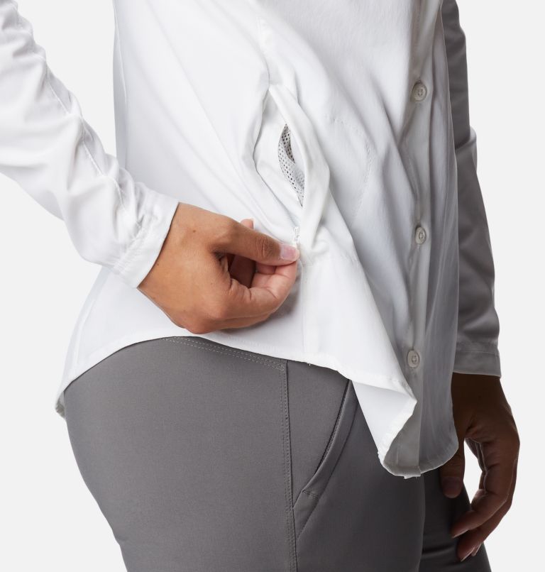 Thumbnail: Women's Claudia Ridge Long Sleeve Shirt, Color: White, image 6