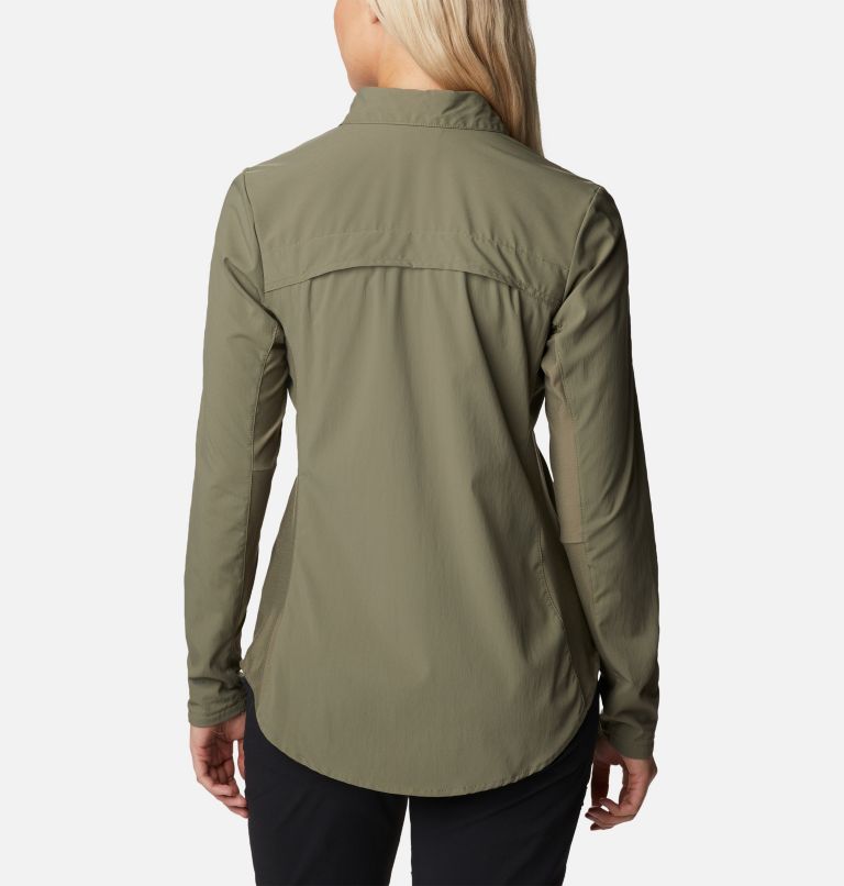 Women's Claudia Ridge Long Sleeve Shirt, Color: Stone Green, image 2