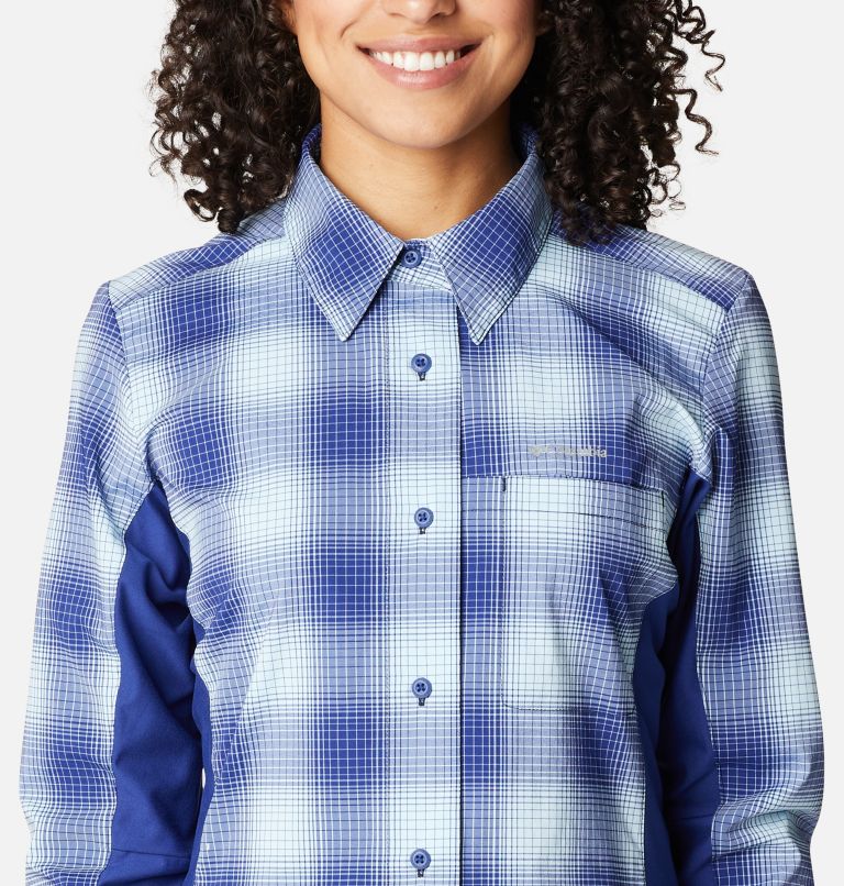 Women's Claudia Ridge Long Sleeve Shirt, Color: Dark Sapphire Soft Ombre, image 4