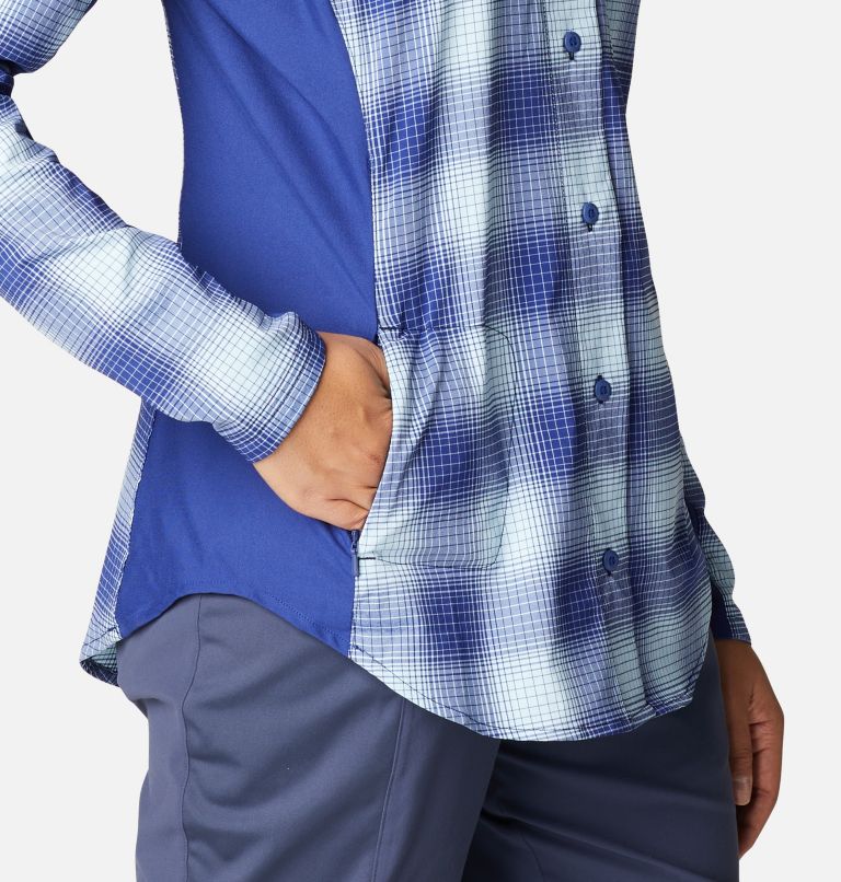 Thumbnail: Women's Claudia Ridge Long Sleeve Shirt, Color: Dark Sapphire Soft Ombre, image 6