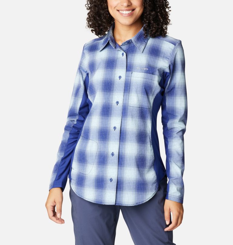 Thumbnail: Women's Claudia Ridge Long Sleeve Shirt, Color: Dark Sapphire Soft Ombre, image 1