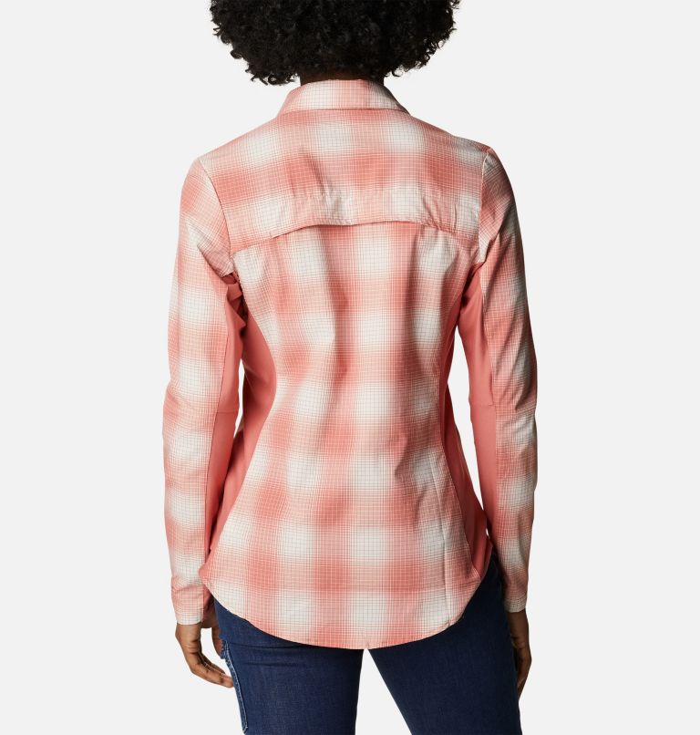 Thumbnail: Claudia Ridge LS Shirt | 639 | L, Color: Dark Coral Soft Ombre, image 2