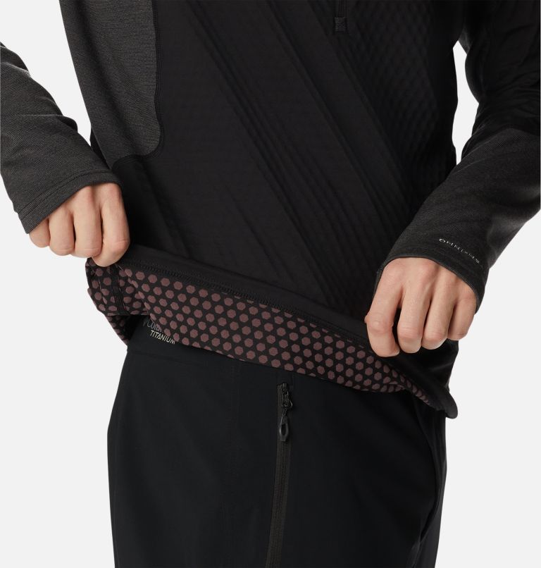 Thumbnail: Men's Titan Pass Helix Half Zip Pullover, Color: Black, image 7