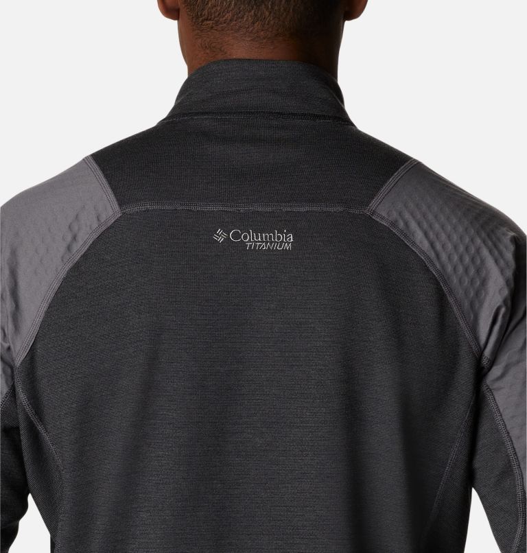 Men's Titan Pass Helix Half Zip Pullover, Color: City Grey, Black, image 5