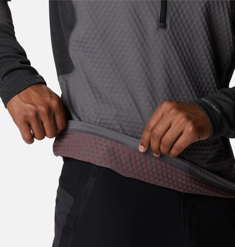 Men's Titan Pass Helix Half Zip Pullover, Color: City Grey, Black, image 6