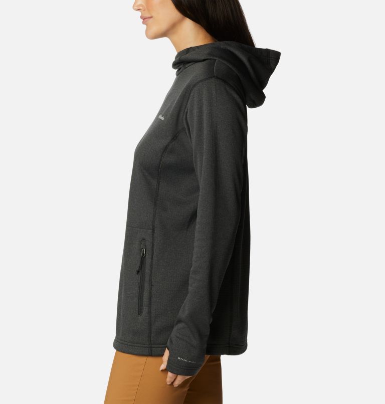 Women's Park View Hooded Fleece Pullover, Color: Black Heather, image 3