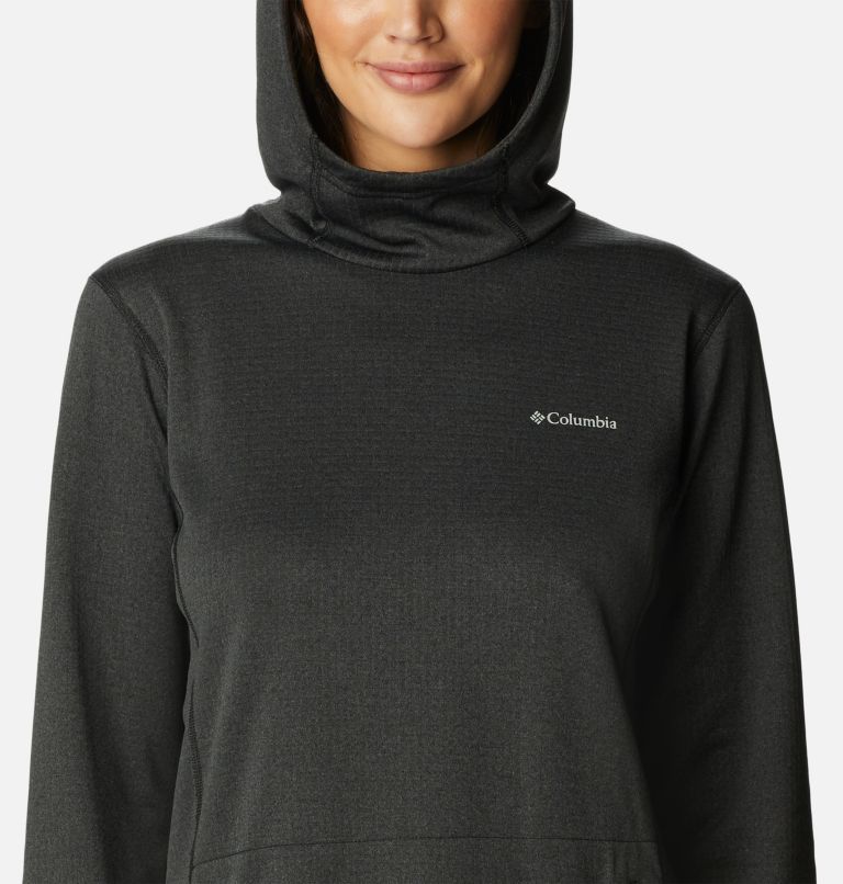 Women's Park View Hooded Fleece Pullover, Color: Black Heather, image 4