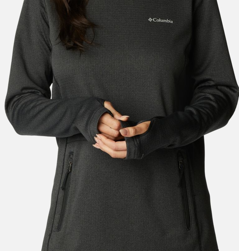 Women's Park View Hooded Fleece Pullover, Color: Black Heather, image 5