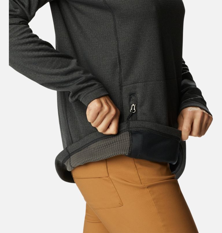 Women's Park View Hooded Fleece Pullover, Color: Black Heather, image 7
