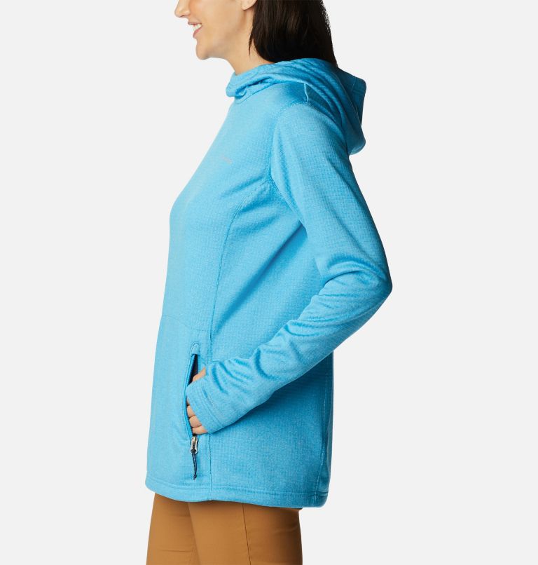 Thumbnail: Women's Park View Hooded Fleece Pullover, Color: Blue Chill Heather, image 3