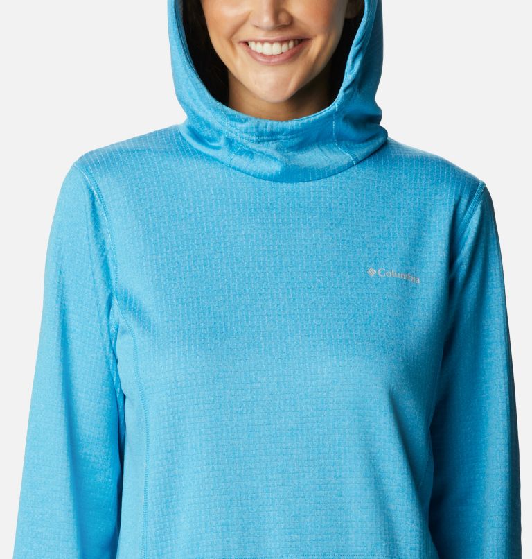 Women's Park View Hooded Fleece Pullover, Color: Blue Chill Heather, image 4