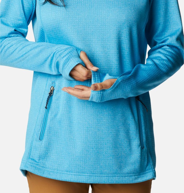 Women's Park View Hooded Fleece Pullover, Color: Blue Chill Heather, image 5