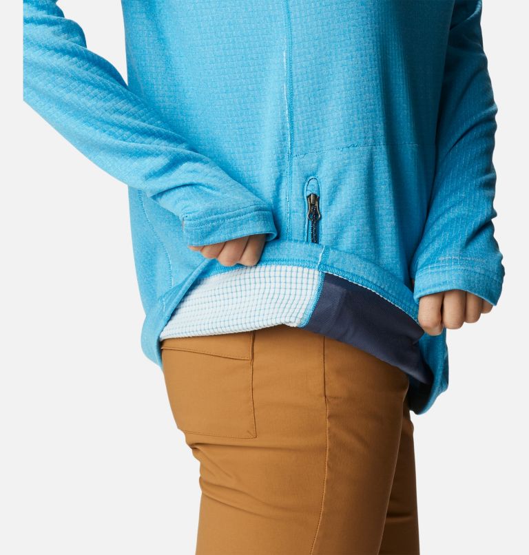 Thumbnail: Women's Park View Hooded Fleece Pullover, Color: Blue Chill Heather, image 7