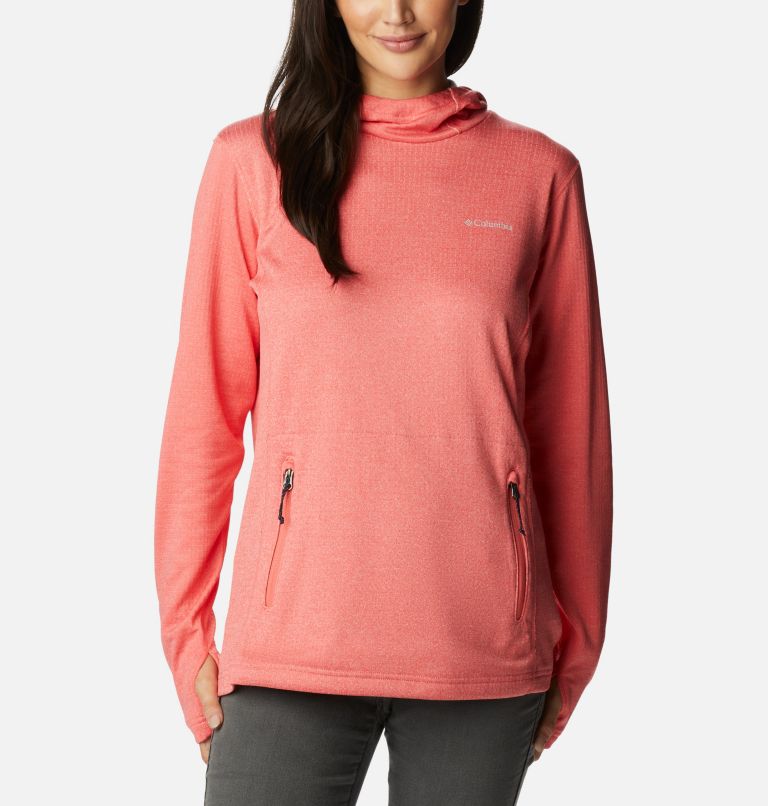 Women's Park View Hooded Fleece Pullover, Color: Blush Pink Heather, image 1