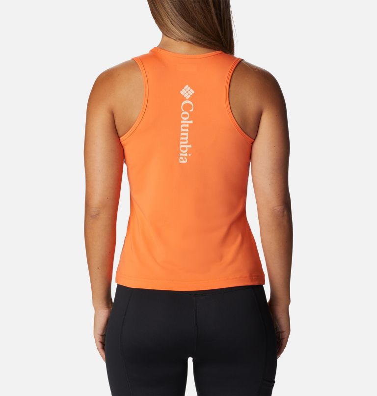Columbia Hike Performance Tank | 853 | S, Color: Sunset Orange Heather, Peach Blossom Log, image 2