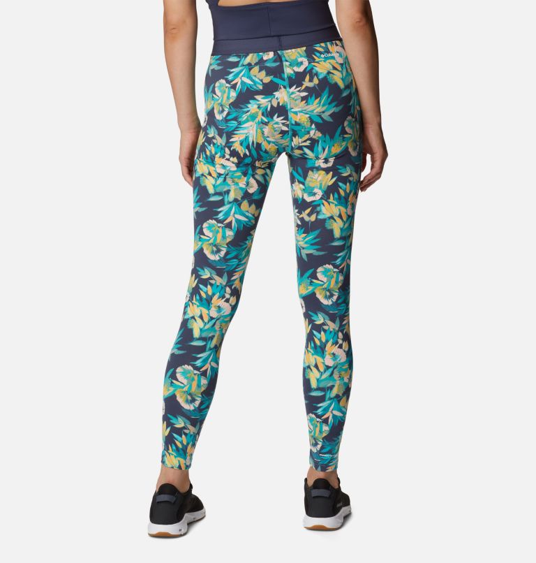 Columbia Hike Legging | 455 | XL, Color: Bright Aqua, Wisterian, White Logo, image 2