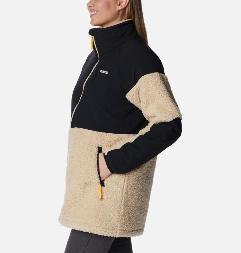 Women's Ballistic Ridge Full Zip Fleece Jacket, Color: Ancient Fossil, Black, image 3