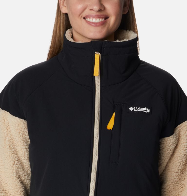 Women's Ballistic Ridge Fleece Jacket, Color: Ancient Fossil, Black, image 4