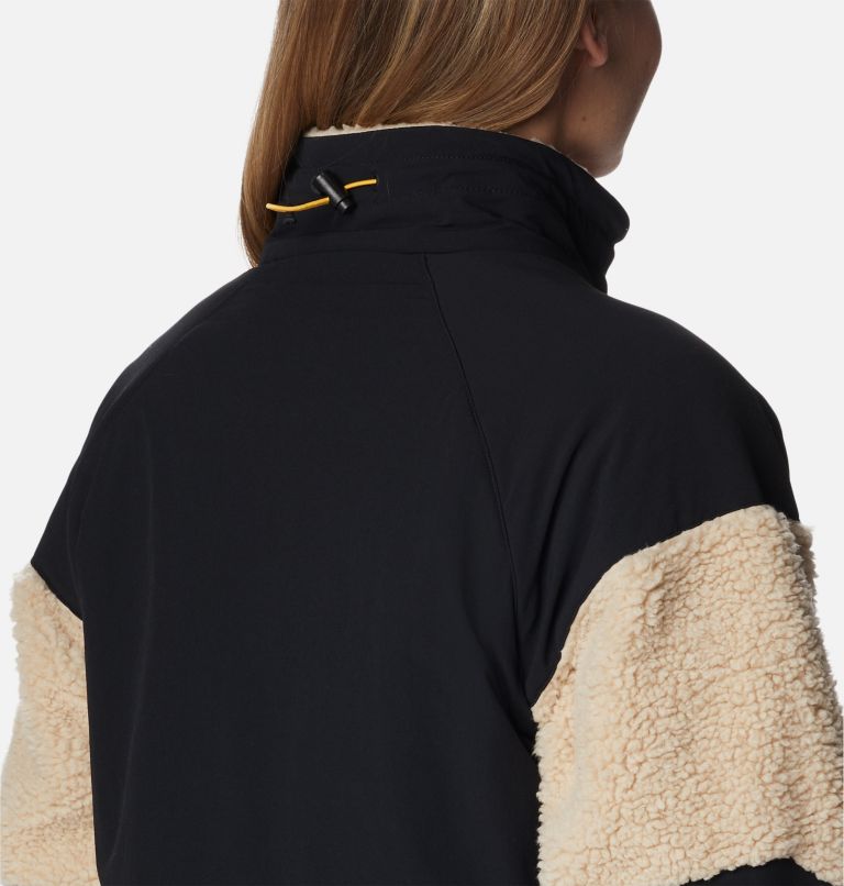 Women's Ballistic Ridge Fleece Jacket, Color: Ancient Fossil, Black, image 6