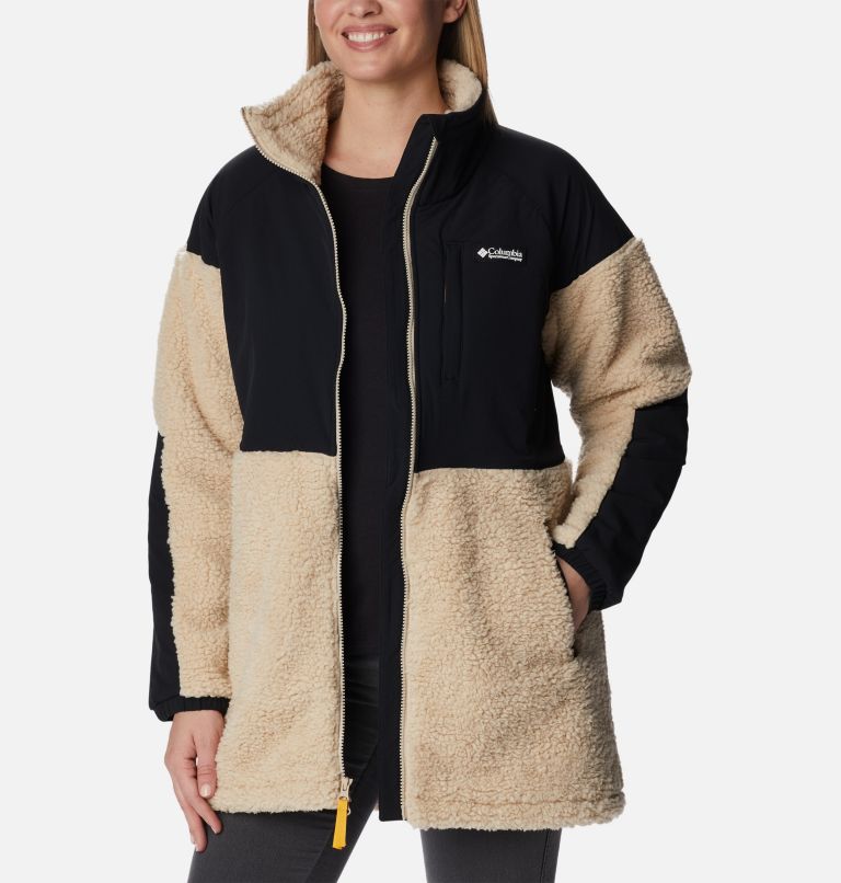 Women's Ballistic Ridge Fleece Jacket, Color: Ancient Fossil, Black, image 8