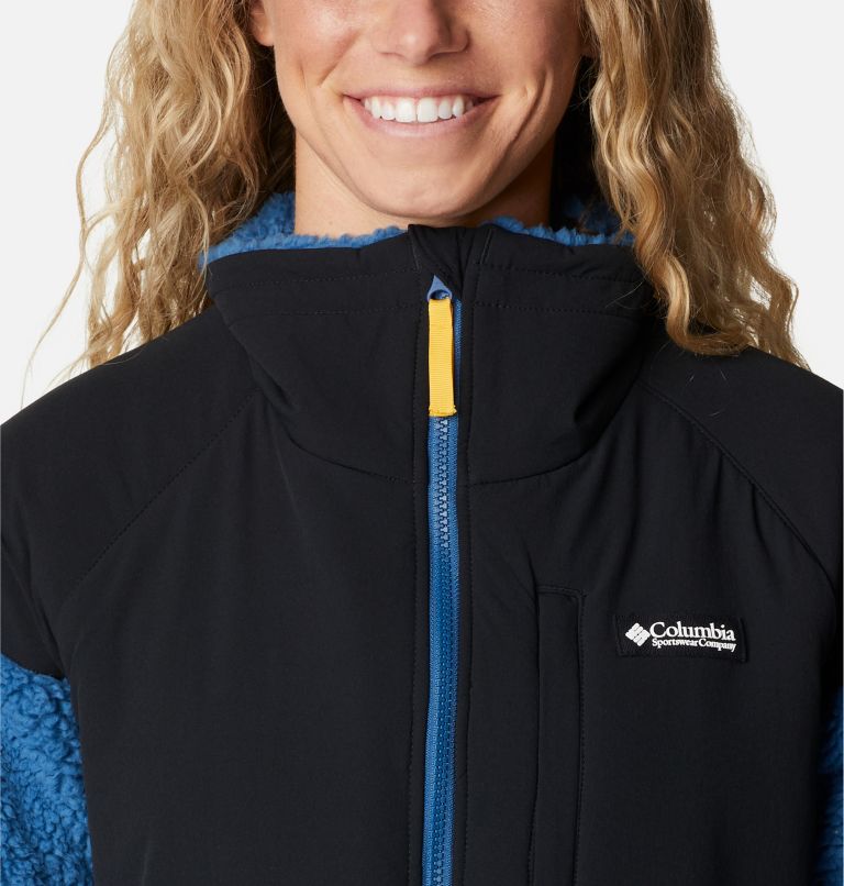 Women's Ballistic Ridge Full Zip Fleece Jacket, Color: Impulse Blue, Black, image 4