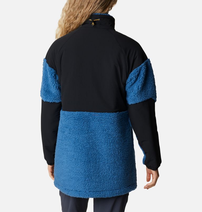 Thumbnail: Women's Ballistic Ridge Full Zip Fleece Jacket, Color: Impulse Blue, Black, image 2