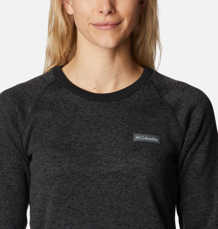 Thumbnail: Women's Sweater Weather Fleece Crew Shirt, Color: Black Heather, image 4