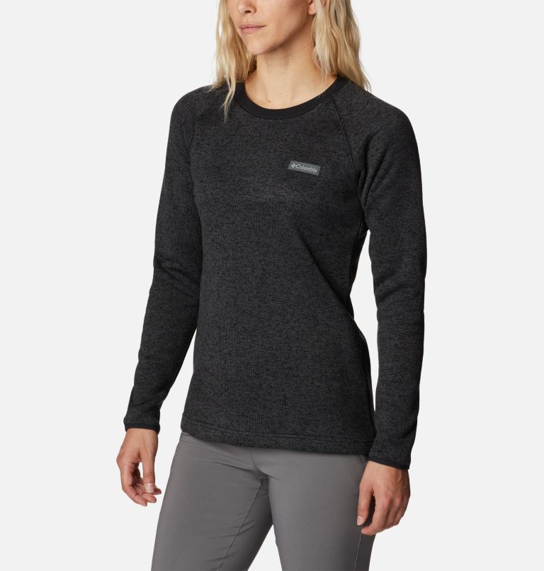 Thumbnail: Women's Sweater Weather Fleece Crew Shirt, Color: Black Heather, image 5