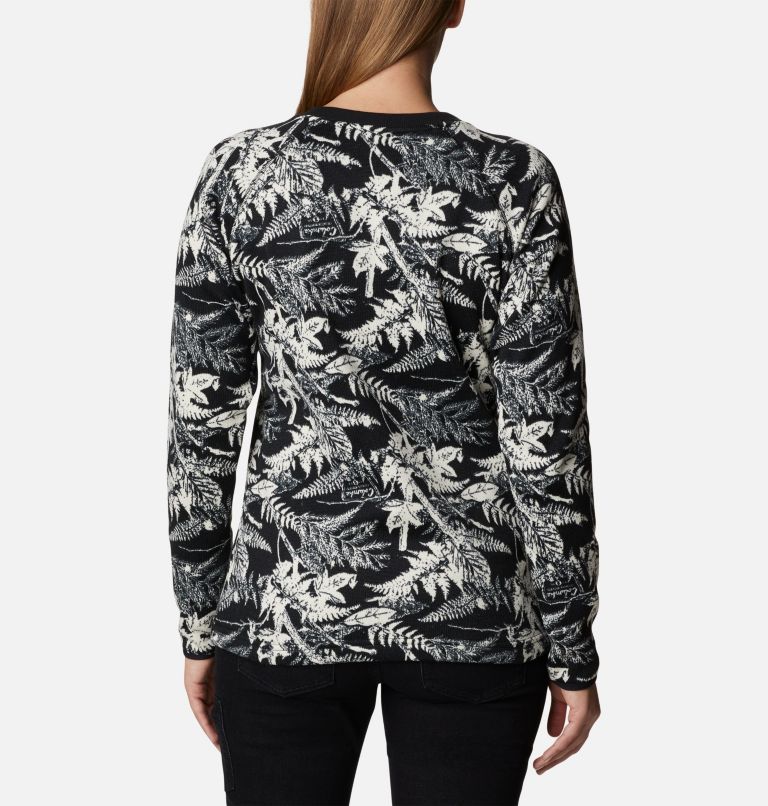 Thumbnail: Women's Sweater Weather Fleece Crew Shirt, Color: Chalk North Woods Tonal, image 2