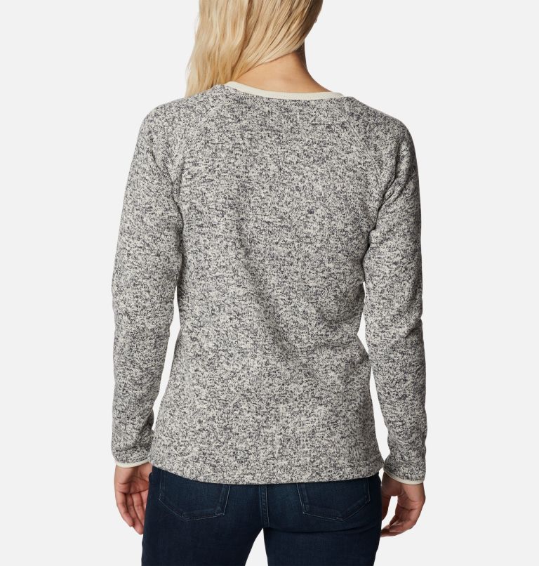 Thumbnail: Women's Sweater Weather Fleece Crew Shirt, Color: Chalk Heather, image 2