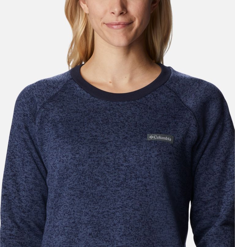 Women's Sweater Weather Fleece Crew Shirt, Color: Dark Nocturnal Heather, image 4