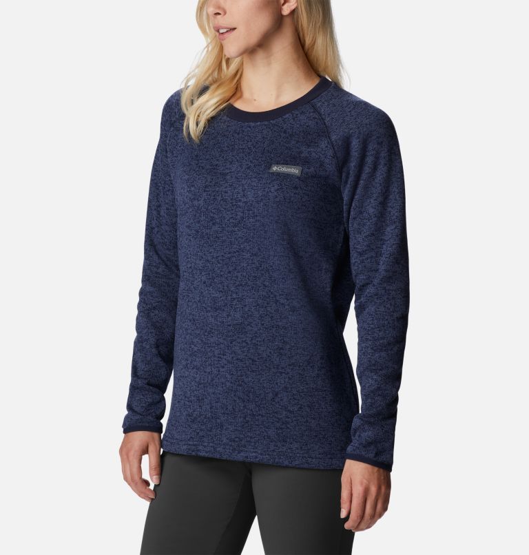 Thumbnail: Women's Sweater Weather Fleece Crew Shirt, Color: Dark Nocturnal Heather, image 5