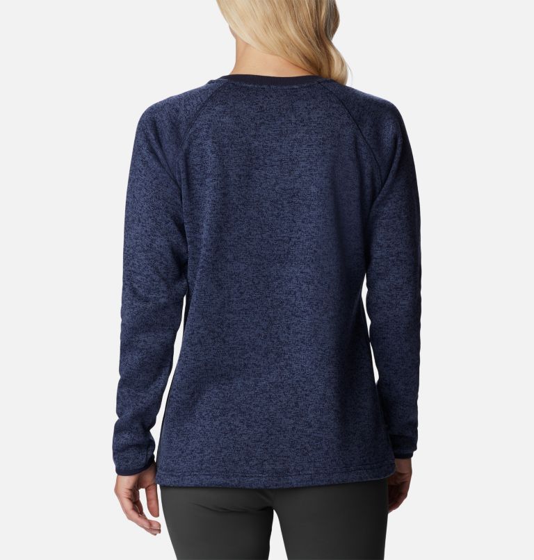 Thumbnail: Women's Sweater Weather Fleece Crew Shirt, Color: Dark Nocturnal Heather, image 2