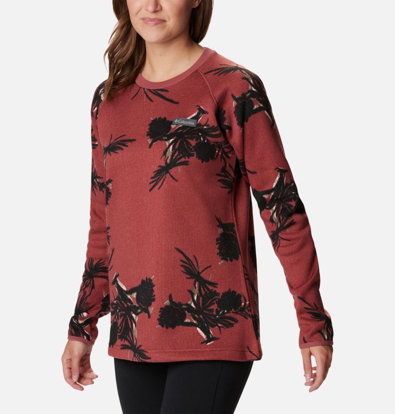 Sweater Weather Crew | 679 | XS, Color: Beetroot Pinecones, image 5