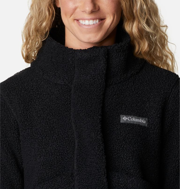 Women's Panorama Snap Fleece Jacket, Color: Black, image 4