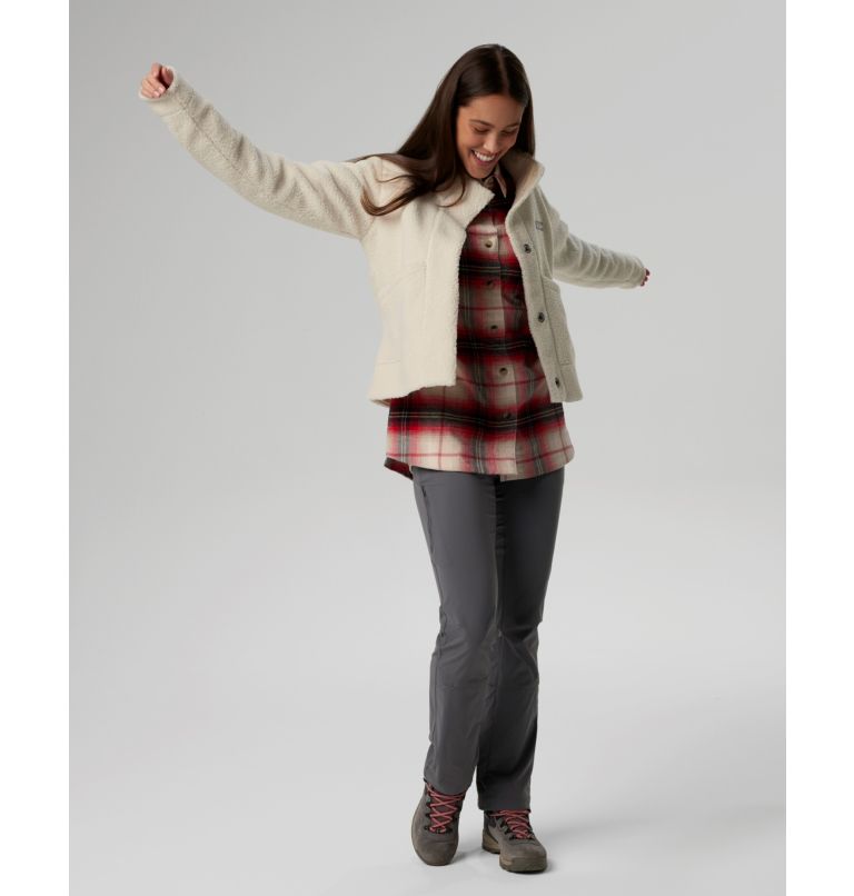 Thumbnail: Women's Panorama Snap Fleece Jacket, Color: Chalk, image 8