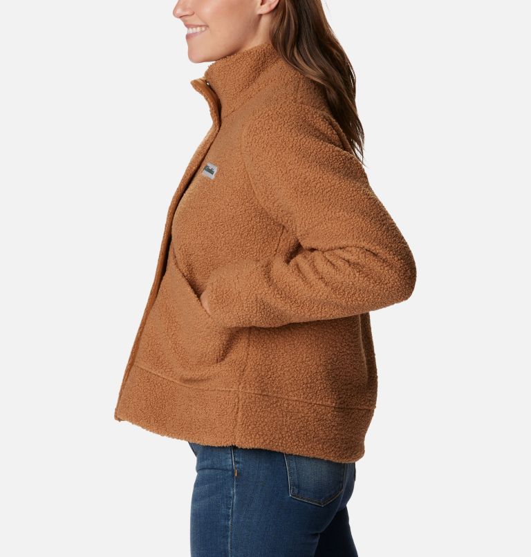 Veste polaire à boutons-pression Panorama Femme, Color: Camel Brown, image 3