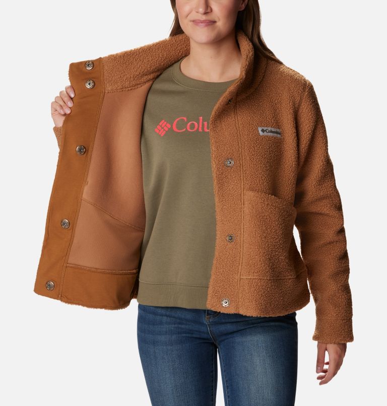 Veste polaire à boutons-pression Panorama Femme, Color: Camel Brown, image 5