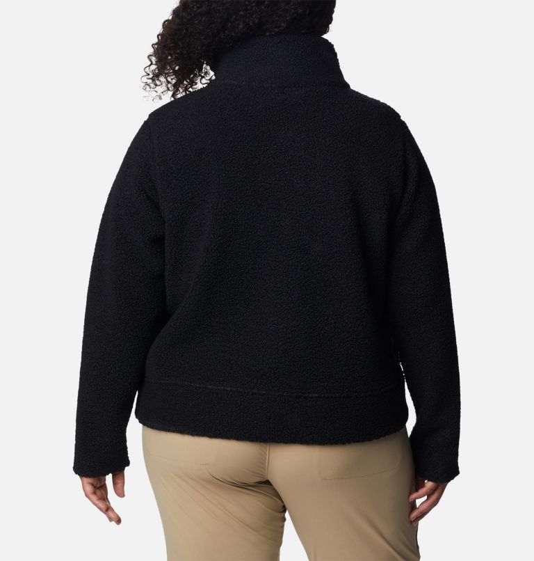 Panorama Snap Fleece Jacket | 010 | 2X, Color: Black, image 2