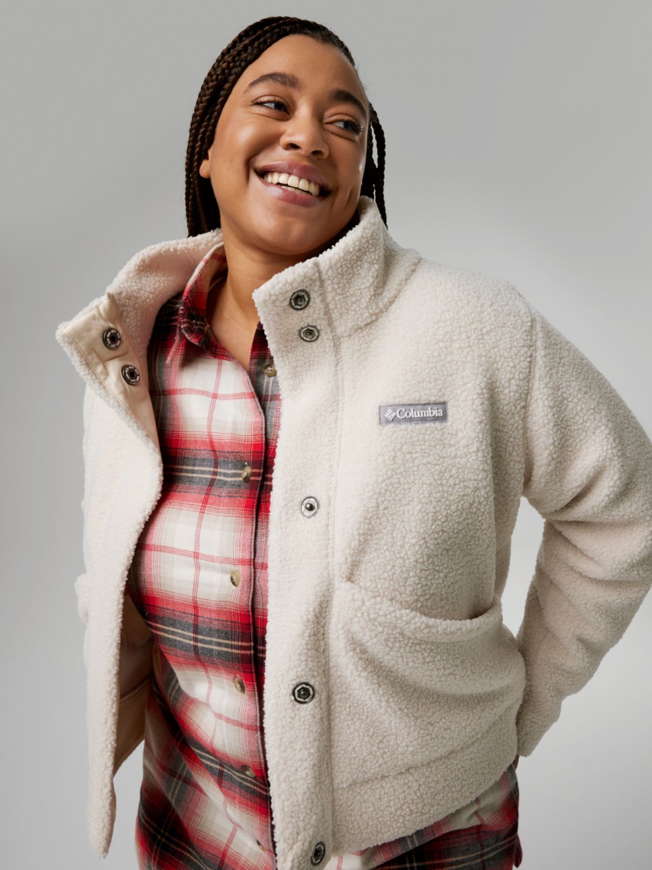 Women's Panorama™ Snap Fleece Jacket - Plus Size 7