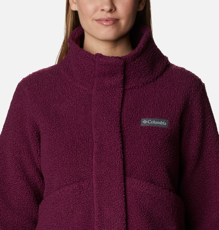 Thumbnail: Women's Panorama Snap Fleece Jacket, Color: Marionberry, image 4