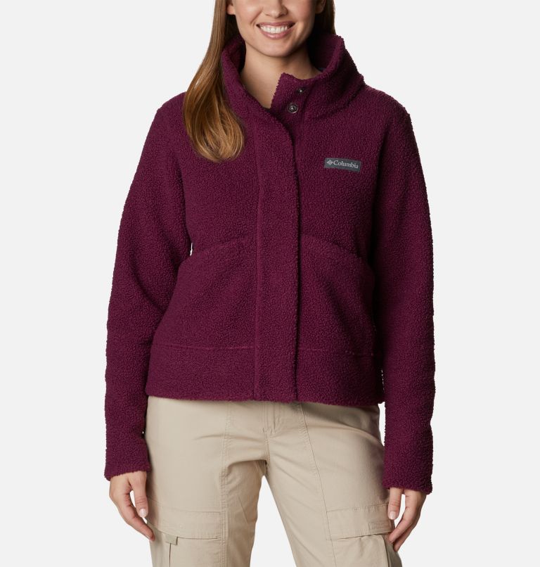 Women's Panorama Snap Fleece Jacket, Color: Marionberry, image 1