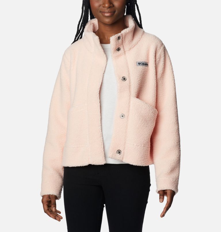 Panorama Snap Fleece Jacket | 890 | XL, Color: Peach Blossom, image 6