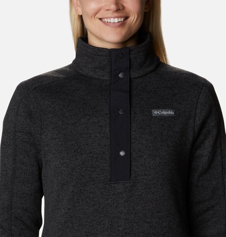 Women's Sweater Weather Fleece Tunic, Color: Black Heather, image 4