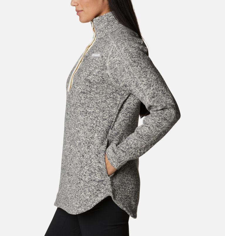 Thumbnail: Women's Sweater Weather Fleece Tunic, Color: Chalk Heather, image 3