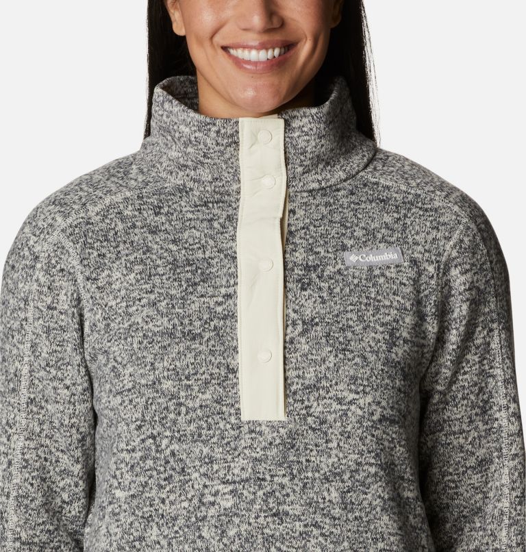 Thumbnail: Women's Sweater Weather Fleece Tunic, Color: Chalk Heather, image 4