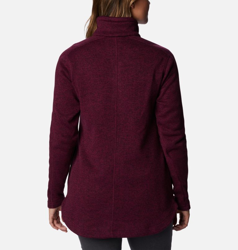 Thumbnail: Women's Sweater Weather Fleece Tunic, Color: Marionberry Heather, image 2